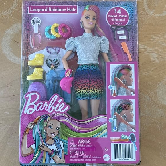 Barbie® Leopard Rainbow Hair Doll - Picture 1 of 3